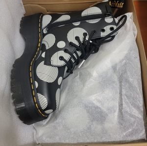 JADON POLKA DOT SMOOTH LEATHER PLATFORM BOOTS